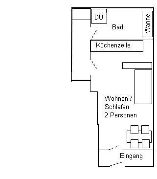 Grundriss der Ferienwohnung in Kiel Schilksee